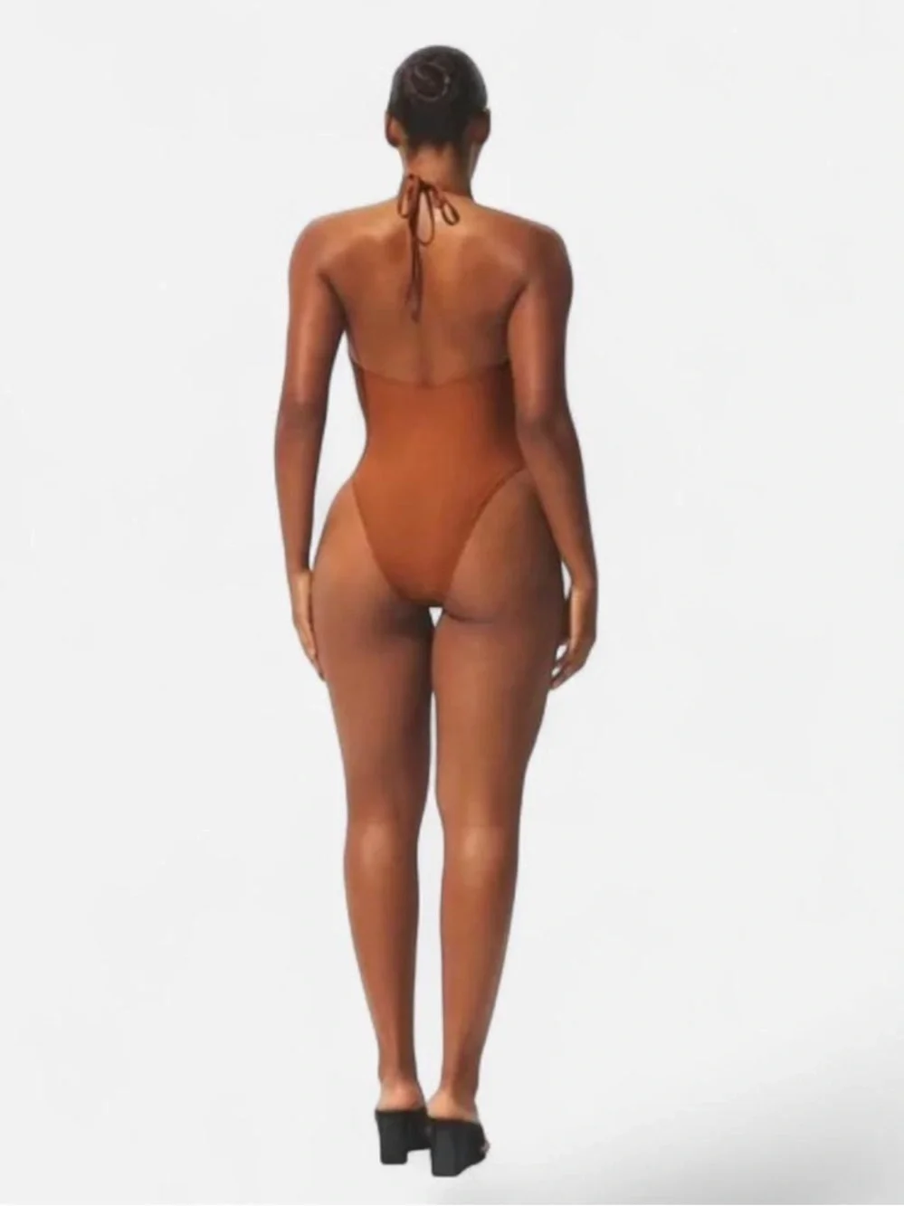 SKIMS *NWT CLASSIC SWIM DEEP
PLUNGE ONE PIECE | COLOR: BRONZE I SIZE: L - Picture 2 of 7